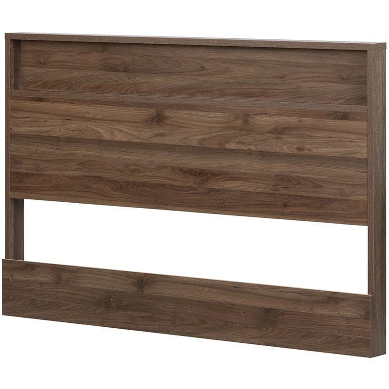 South Shore Tao Full Queen Panel Headboard in Natural Walnut
