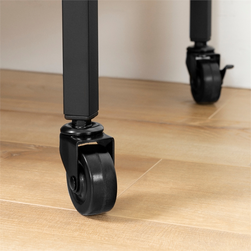 South Shore Munich Bar Cart in Weathered Oak and Matte Black