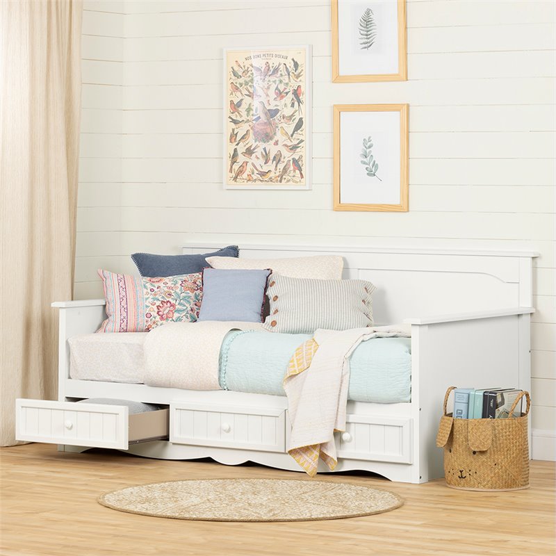 South Shore Savannah Twin Storage Daybed In Pure White 66311074741