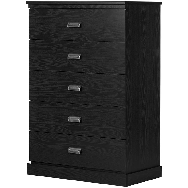 South Shore Gloria 5 Drawer Chest In Black Oak For Sale Online