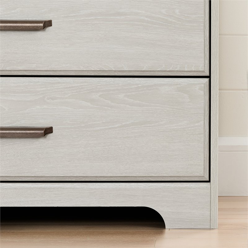 South Shore Versa 6 Drawer Dresser in Winter Oak