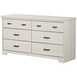 South Shore Versa 6 Drawer Dresser in Winter Oak
