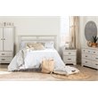 South Shore Versa 2 Drawer Door Armoire in Winter Oak