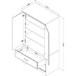 South Shore Versa 2 Drawer Door Armoire in Winter Oak