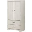 South Shore Versa 2 Drawer Door Armoire in Winter Oak