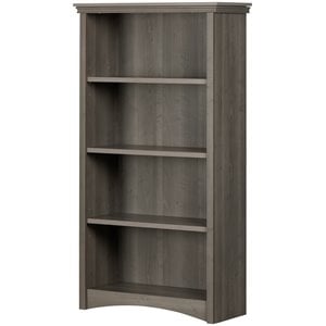 South Shore Gascony 4 Shelf Bookcase in Gray Maple