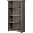 South Shore Gascony 4 Shelf Wooden Bookcase in Gray Maple