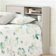 South Shore Fynn Twin Bookcase Headboard in Winter Oak