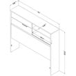 South Shore Fynn Twin Bookcase Headboard in Winter Oak