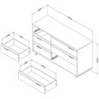 South Shore Fynn 6 Drawer Dresser in Winter Oak