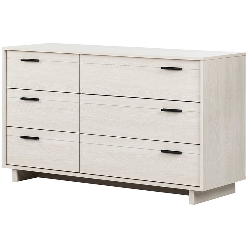South Shore Fynn 6 Drawer Dresser in Winter Oak