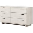 South Shore Fynn 6 Drawer Dresser in Winter Oak