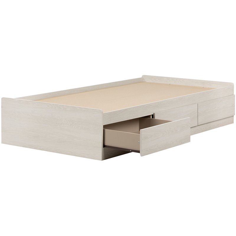 South Shore Fynn Twin Mates Bed in Winter Oak