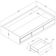 South Shore Fynn Twin Mates Bed in Winter Oak