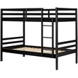 South Shore Fakto Twin Over Twin Bunk Bed in Matte Black