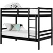 South Shore Fakto Twin Over Twin Bunk Bed in Matte Black