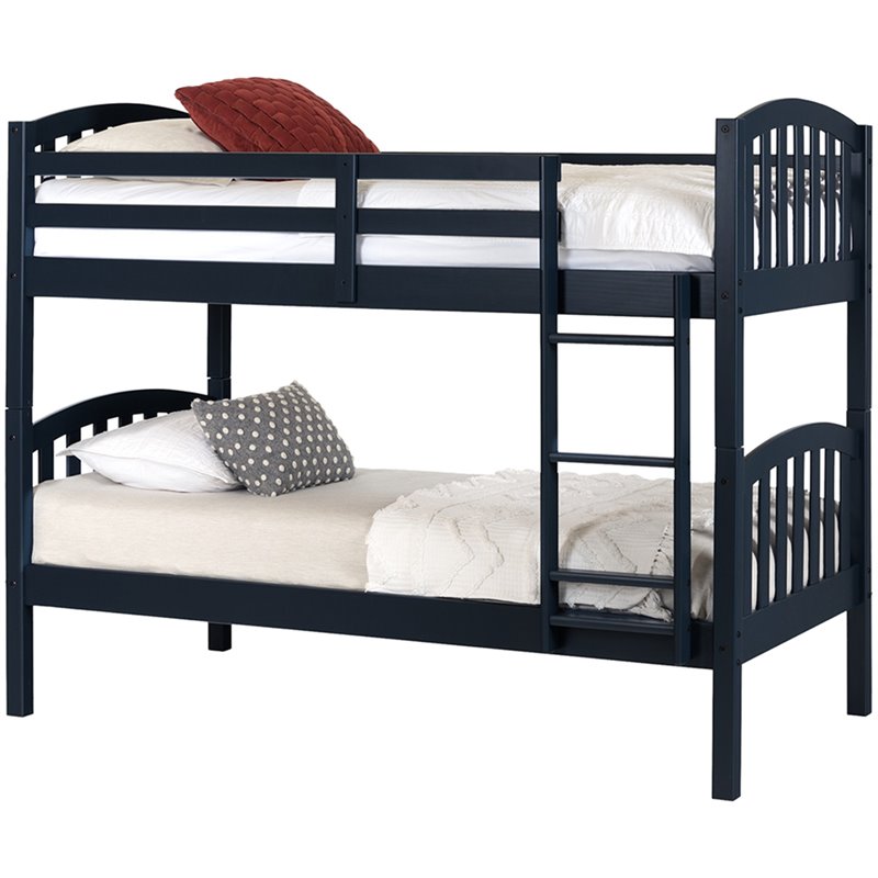 Over Twin Bunk Bed In Matte Black, Adaptable Bunk Bed