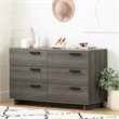 South Shore Cavalleri 6 Drawer Dresser in Gray Maple