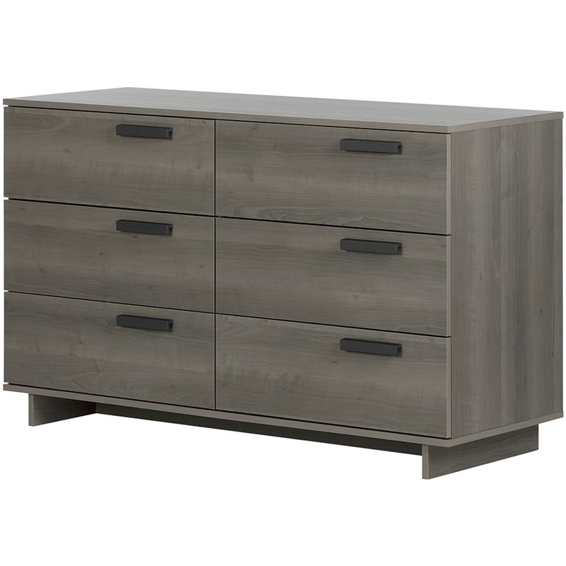 South Shore Cavalleri 6 Drawer Dresser in Gray Maple