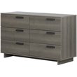 South Shore Cavalleri 6 Drawer Dresser in Gray Maple