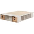 South Shore Avilla Full Storage Platform Bed in Winter Oak