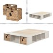 South Shore Avilla Full Storage Platform Bed in Winter Oak