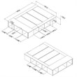 South Shore Avilla Full Storage Platform Bed in Winter Oak