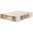South Shore Avilla Queen Storage Platform Bed in Winter Oak