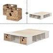 South Shore Avilla Queen Storage Platform Bed in Winter Oak
