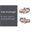 South Shore Avilla Queen Storage Platform Bed in Winter Oak