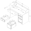 South Shore Versa Computer Desk with Hutch in Gray Maple