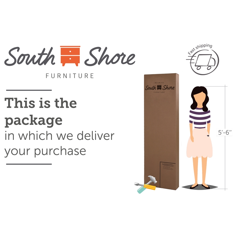 South Shore Versa Computer Desk with Hutch in Gray Maple Homesquare