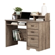South Shore Versa Computer Desk with Hutch in Weathered Oak