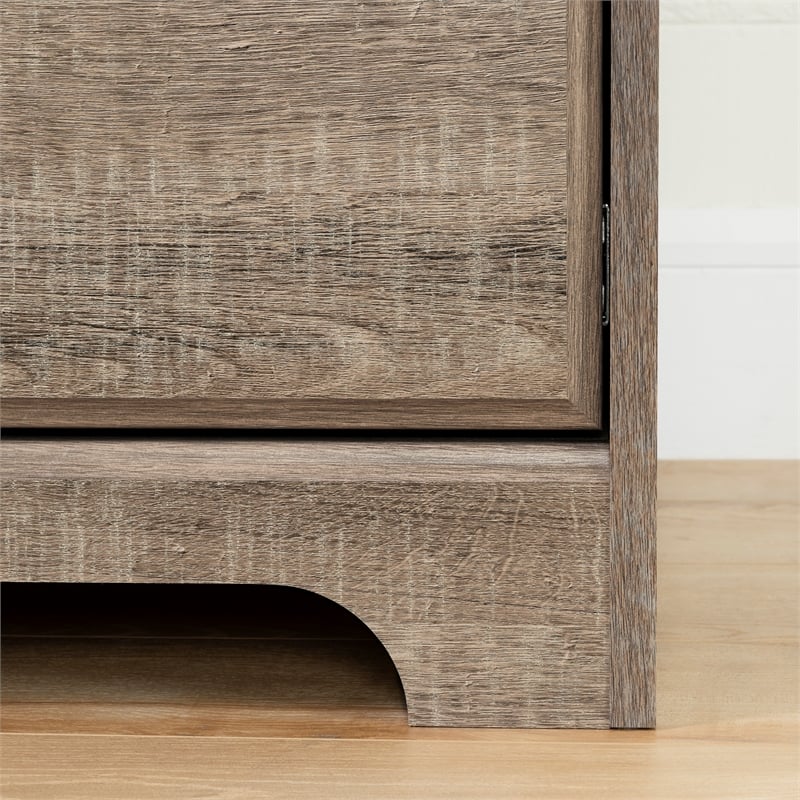 South Shore Versa Computer Desk with Hutch in Weathered Oak