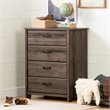 South Shore Ulysses 4 Drawer Chest in Fall Oak