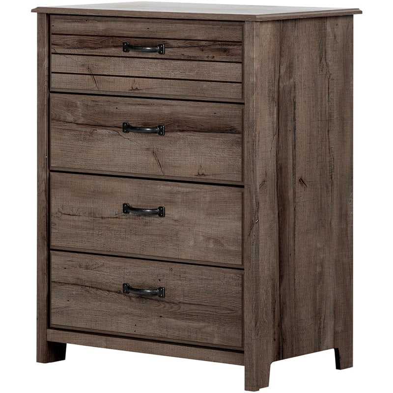South Shore Ulysses 4 Drawer Chest in Fall Oak