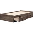 South Shore Ulysses Twin Kids Mates Platform Bed in Fall Oak