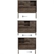 South Shore Ulysses Twin XL Bookcase Headboard in Fall Oak