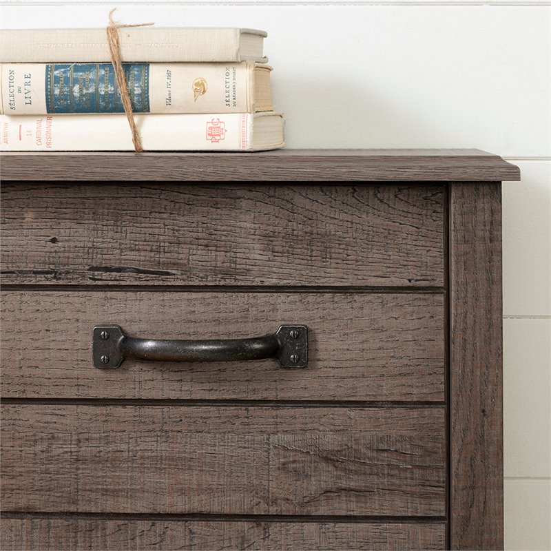 South Shore Ulysses Full Bookcase Headboard in Fall Oak