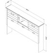 South Shore Ulysses Full Bookcase Headboard in Fall Oak