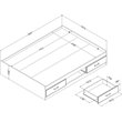 South Shore Ulysses Full Kids Mates Platform Bed in Fall Oak