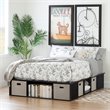 South Shore Flexible King Storage Platform Bed in Black