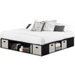 South Shore Flexible King Storage Platform Bed in Black