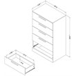 South Shore Step One Essential 5 Drawer Chest in Gray Oak