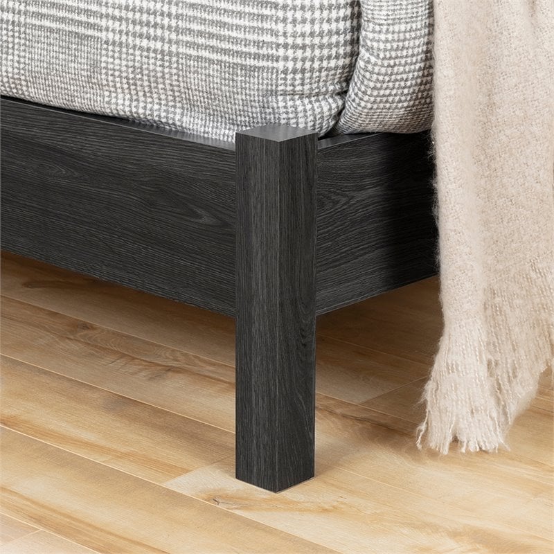 South Shore Step One Essential Queen Platform Bed in Gray Oak