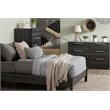 South Shore Step One Essential Queen Platform Bed in Gray Oak