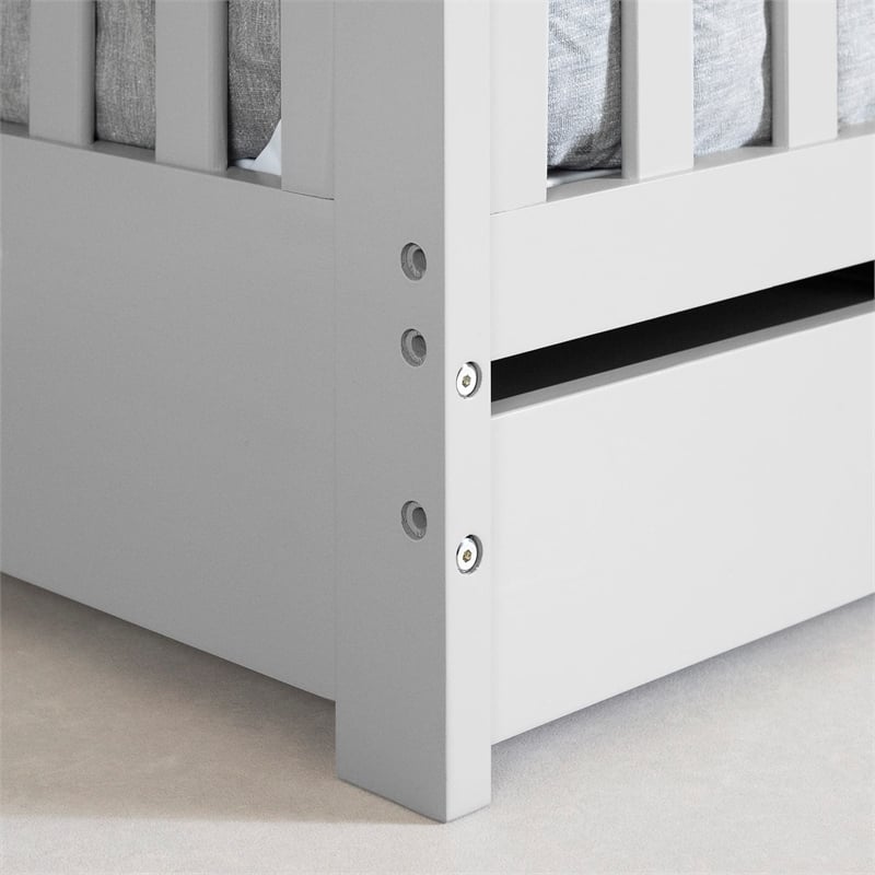 Cookie Crib with Drawer -Soft Gray-South Shore