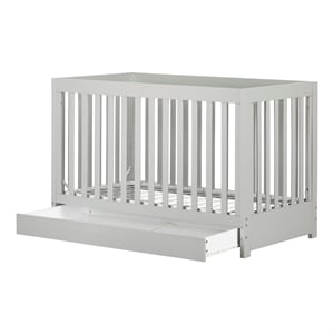 Cookie Crib with Drawer -Soft Gray-South Shore