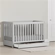 Cookie Crib with Drawer -Soft Gray-South Shore