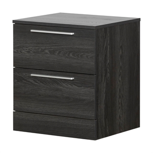 Step One Essential 2-Drawer Nightstand -Gray Oak-South Shore